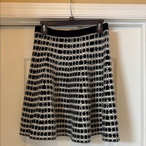 Kate & Mallory Black and Cream A-Line Skirt